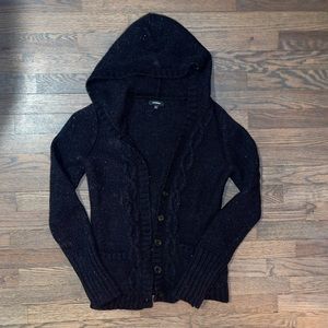 Medium Express hooded button up sweater